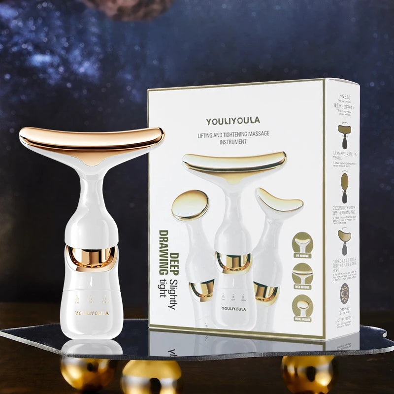 Luxury EMS Face & Neck Massager – Anti-Aging Skin Tightening Device by Reveal Aura™