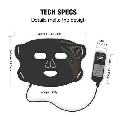 Rechargeable LED Face Mask – 4 Colors PDT Photon Therapy for Skin Rejuvenation & Anti-Aging