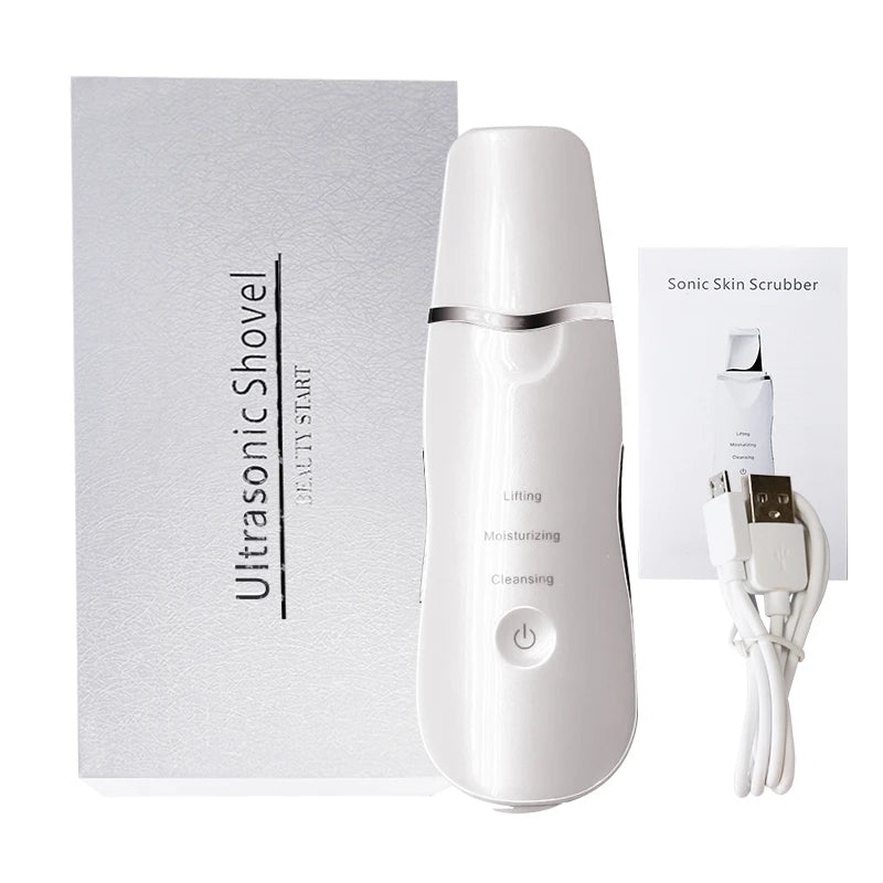 Ultrasonic Skin Scrubber – Professional Pore Cleaner & Blackhead Remover | Deep Facial Cleansing Device for Home Use