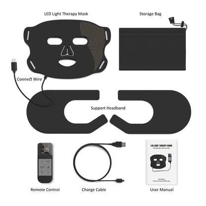 Rechargeable LED Face Mask – 4 Colors PDT Photon Therapy for Skin Rejuvenation & Anti-Aging