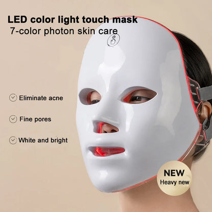 New Beauty Facial Color LED Light Mask – 7-Color Photon Rejuvenation & Light Therapy Device by Topchant