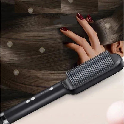 High-Quality Electric Hair Straightener Brush – Professional Fast Heating Ceramic Hair Straightener.