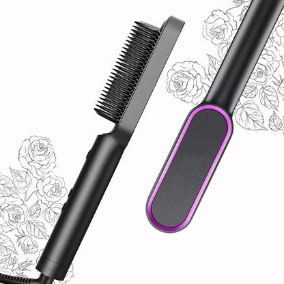 High-Quality Electric Hair Straightener Brush – Professional Fast Heating Ceramic Hair Straightener.